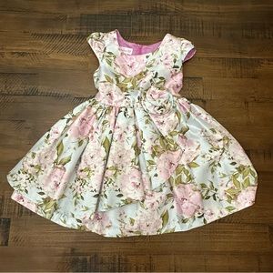 Bonnie Jean Girls Floral Dress Size 2T light blue‎ pink green